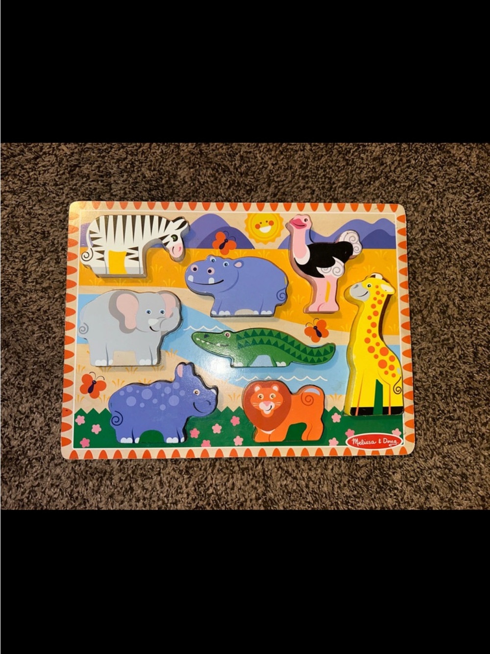Melissa & Doug Jungle Animal Wooden Puzzle - Colorful Kids Toy